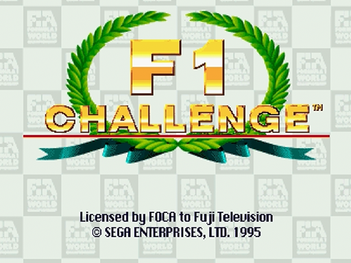 F1 Challenge title screen for Sega Saturn